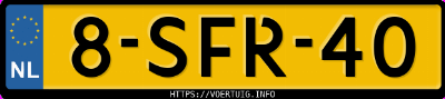 Kenteken afbeelding van 8SFR40, zwarte Mercedes-Benz E 500