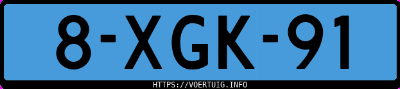 Kenteken afbeelding van 8XGK91, witte Mercedes-Benz Sprinter