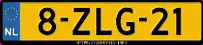 Kenteken afbeelding van 8ZLG21, witte Mercedes-Benz A 180