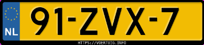 Kenteken afbeelding van 91ZVX7, zwarte Mercedes-Benz B 250