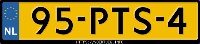 Kenteken afbeelding van 95PTS4, zwarte Mercedes-Benz C 180 Cgi