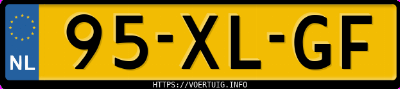 Kenteken afbeelding van 95XLGF, grijze Mercedes-Benz 280 Slc
