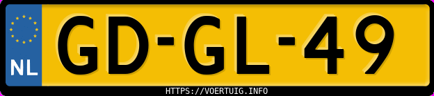 Kenteken afbeelding van GDGL49, grijze Mercedes-Benz 190E 18 U9