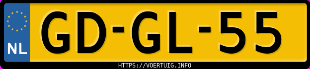 Kenteken afbeelding van GDGL55, beige Mercedes-Benz 280 E U9