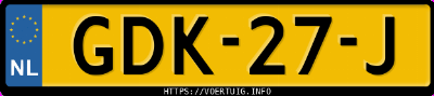 Kenteken afbeelding van GDK27J, zwarte Mercedes-Benz Slk 200