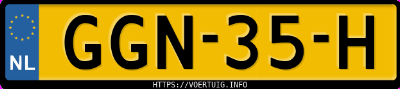 Kenteken afbeelding van GGN35H, blauwe Mercedes-Benz C 180