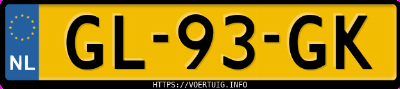 Kenteken afbeelding van GL93GK, witte Mercedes-Benz 208 Kampeerauto