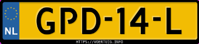 Kenteken afbeelding van GPD14L, zwarte Mercedes-Benz C 350 Ec