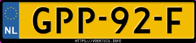 Kenteken afbeelding van GPP92F, zwarte Mercedes-Benz Gla 250 E