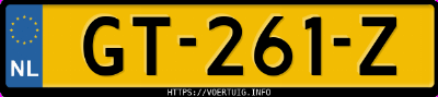 Kenteken afbeelding van GT261Z, grijze Mercedes-Benz C 350 E