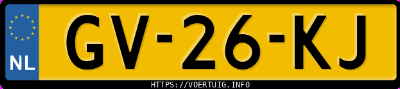 Kenteken afbeelding van GV26KJ, zwarte Mercedes-Benz -