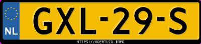 Kenteken afbeelding van GXL29S, gele Mercedes-Benz Sprinter