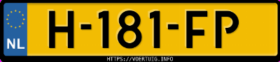 Kenteken afbeelding van H181FP, zwarte Mercedes-Benz Amg Glc 43