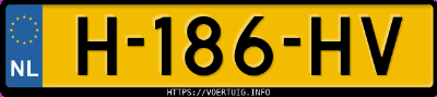 Kenteken afbeelding van H186HV, zwarte Mercedes-Benz Amg A 45 S