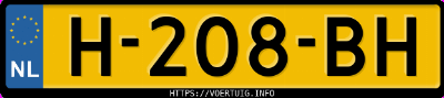 Kenteken afbeelding van H208BH, blauwe Mercedes-Benz Amg E 63 S