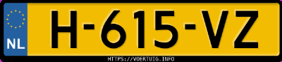 Kenteken afbeelding van H615VZ, grijze Mercedes-Benz 711D
