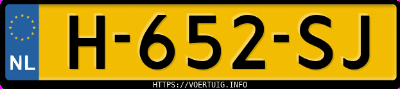 Kenteken afbeelding van H652SJ, grijze Mercedes-Benz Slk 300 280