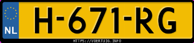 Kenteken afbeelding van H671RG, blauwe Mercedes-Benz C 180