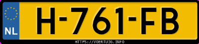 Kenteken afbeelding van H761FB, zwarte Mercedes-Benz Cla 220