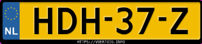 Kenteken afbeelding van HDH37Z, zwarte Mercedes-Benz C 300 E