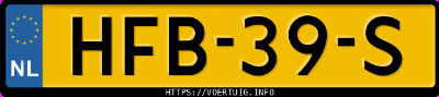 Kenteken afbeelding van HFB39S, zwarte Mercedes-Benz S 580 E