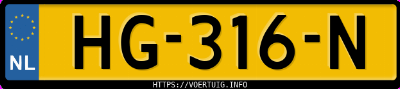 Kenteken afbeelding van HG316N, blauwe Mercedes-Benz C 350 E