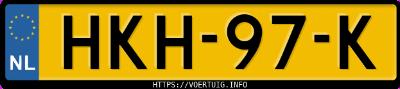 Kenteken afbeelding van HKH97K, zwarte Mercedes-Benz A 180 Ec