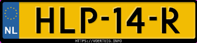 Kenteken afbeelding van HLP14R, zwarte Mercedes-Benz A 200