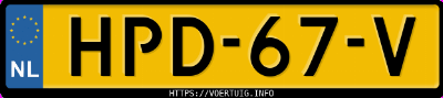 Kenteken afbeelding van HPD67V, rode Mercedes-Benz C 300 E