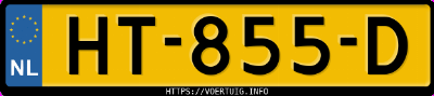 Kenteken afbeelding van HT855D, bruine Mercedes-Benz C 350 E