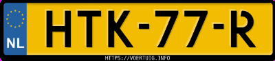Kenteken afbeelding van HTK77R, bruine Mercedes-Benz E 350 Cgi T