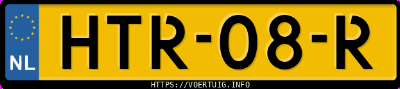 Kenteken afbeelding van HTR08R, zwarte Mercedes-Benz A 180