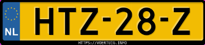 Kenteken afbeelding van HTZ28Z, witte Mercedes-Benz 609 D-Ka