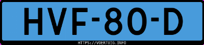 Kenteken afbeelding van HVF80D, witte Mercedes-Benz Sprinter