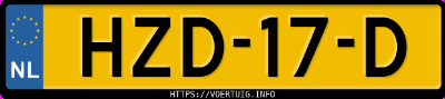 Kenteken afbeelding van HZD17D, grijze Mercedes-Benz C 300 E