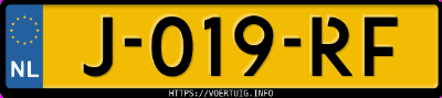 Kenteken afbeelding van J019RF, witte Mercedes-Benz Gla 200