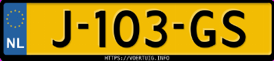 Kenteken afbeelding van J103GS, grijze Mercedes-Benz A 180