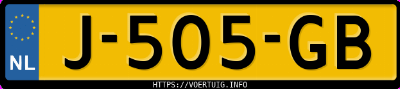 Kenteken afbeelding van J505GB, zwarte Mercedes-Benz A 160