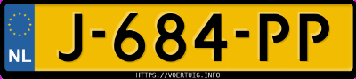 Kenteken afbeelding van J684PP, zwarte Mercedes-Benz A 160
