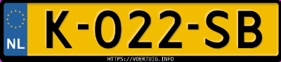 Kenteken afbeelding van K022SB, groene Mercedes-Benz 609D