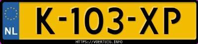 Kenteken afbeelding van K103XP, zwarte Mercedes-Benz Cla 180