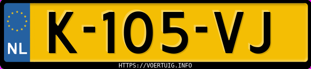 Kenteken afbeelding van K105VJ, witte Mercedes-Benz Eqa 250