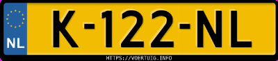 Kenteken afbeelding van K122NL, zwarte Mercedes-Benz E-KLASSE 300 De