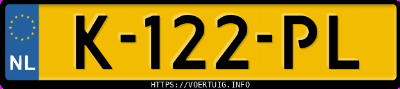 Kenteken afbeelding van K122PL, witte Mercedes-Benz A 220 4matic