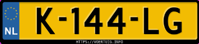 Kenteken afbeelding van K144LG, blauwe Mercedes-Benz B 250 E