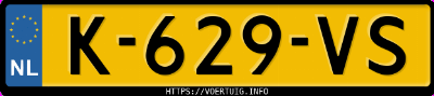 Kenteken afbeelding van K629VS, blauwe Mercedes-Benz B 200