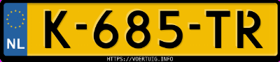 Kenteken afbeelding van K685TR, grijze Mercedes-Benz 906 Ka 35 Sprinter 318cdi