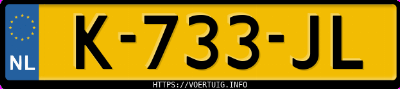 Kenteken afbeelding van K733JL, zwarte Mercedes-Benz Cla 200