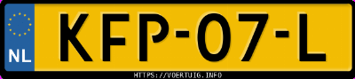 Kenteken afbeelding van KFP07L, grijze Mercedes-Benz Glc 350 E 4matic