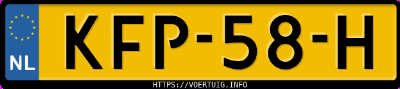 Kenteken afbeelding van KFP58H, grijze Mercedes-Benz A 180